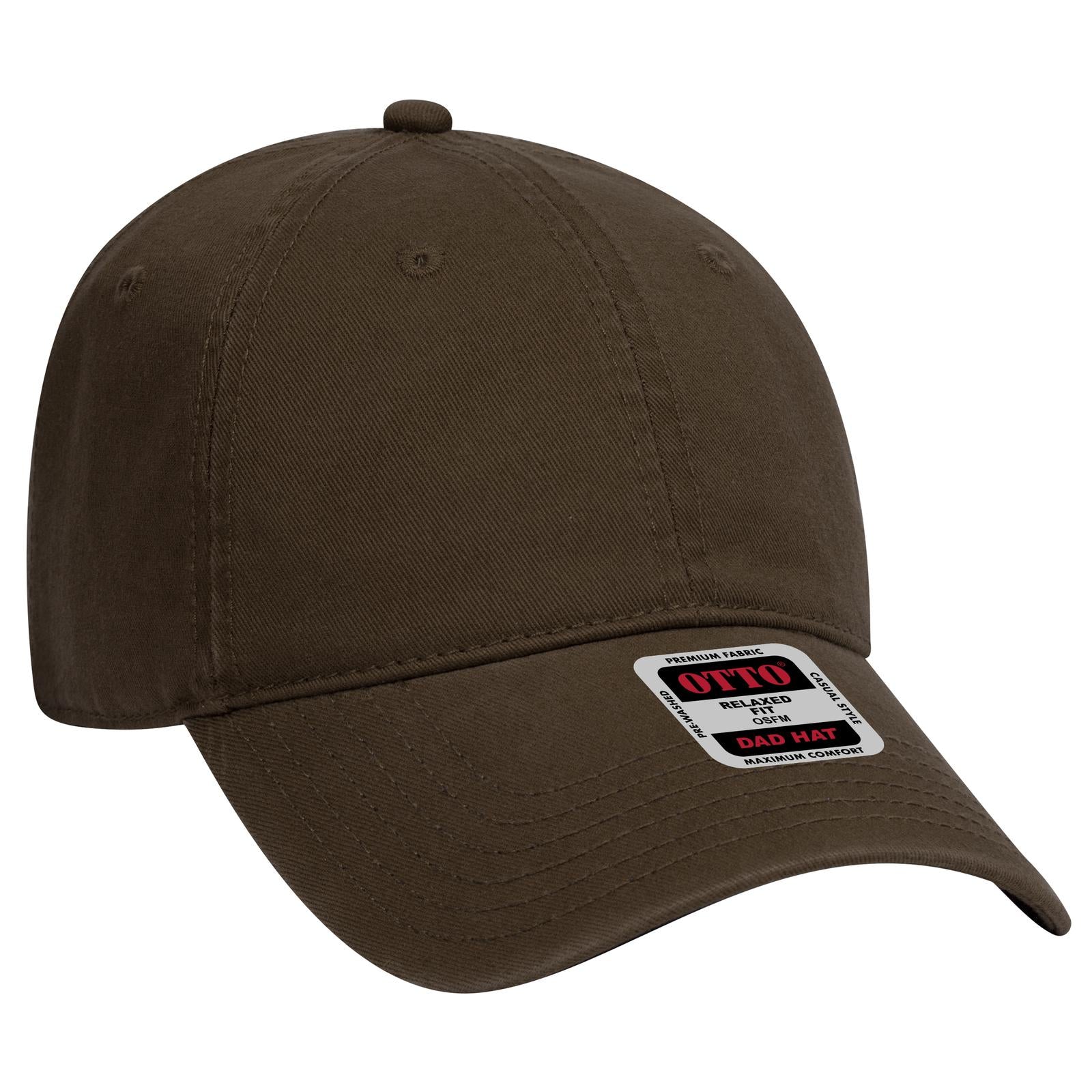 Right View of 039 - Dk. Brown OTTO CAP 6 Panel Low Profile Dad Hat