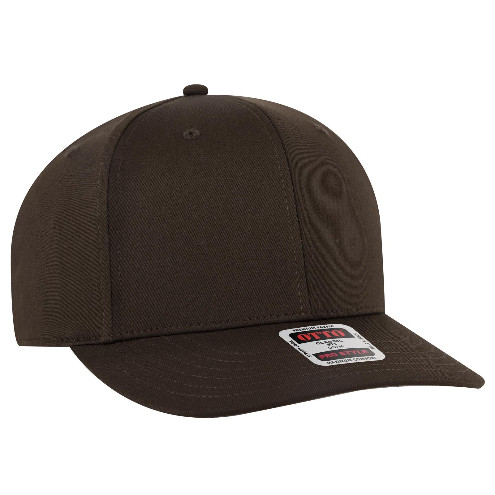 Right View of 039 - Dk. Brown OTTO CAP 6 Panel Pro Style Baseball Cap
