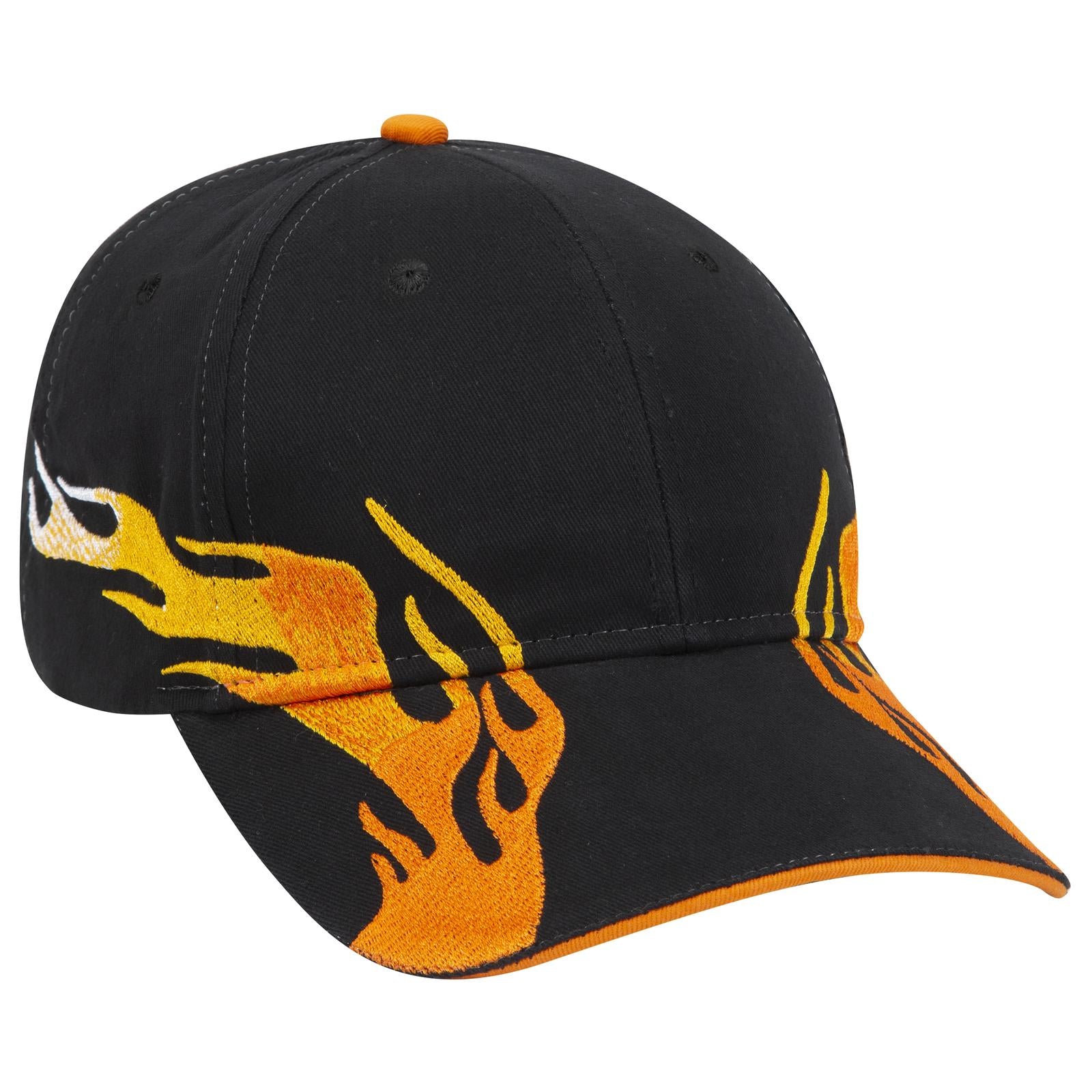 Right View of 039965D - Blk/Com/B.Org OTTO CAP 6 Panel Low Profile Baseball Cap