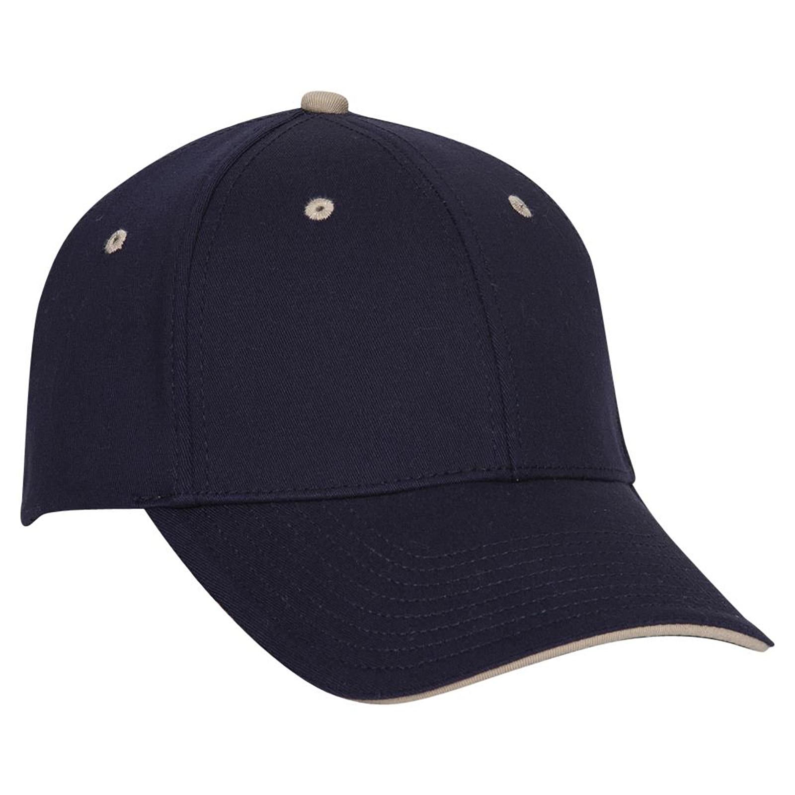 Front View of 040432 - Nvy/Nvy/Kha OTTO CAP "OTTO FLEX" Fitted 6 Panel Low Profile Baseball Cap