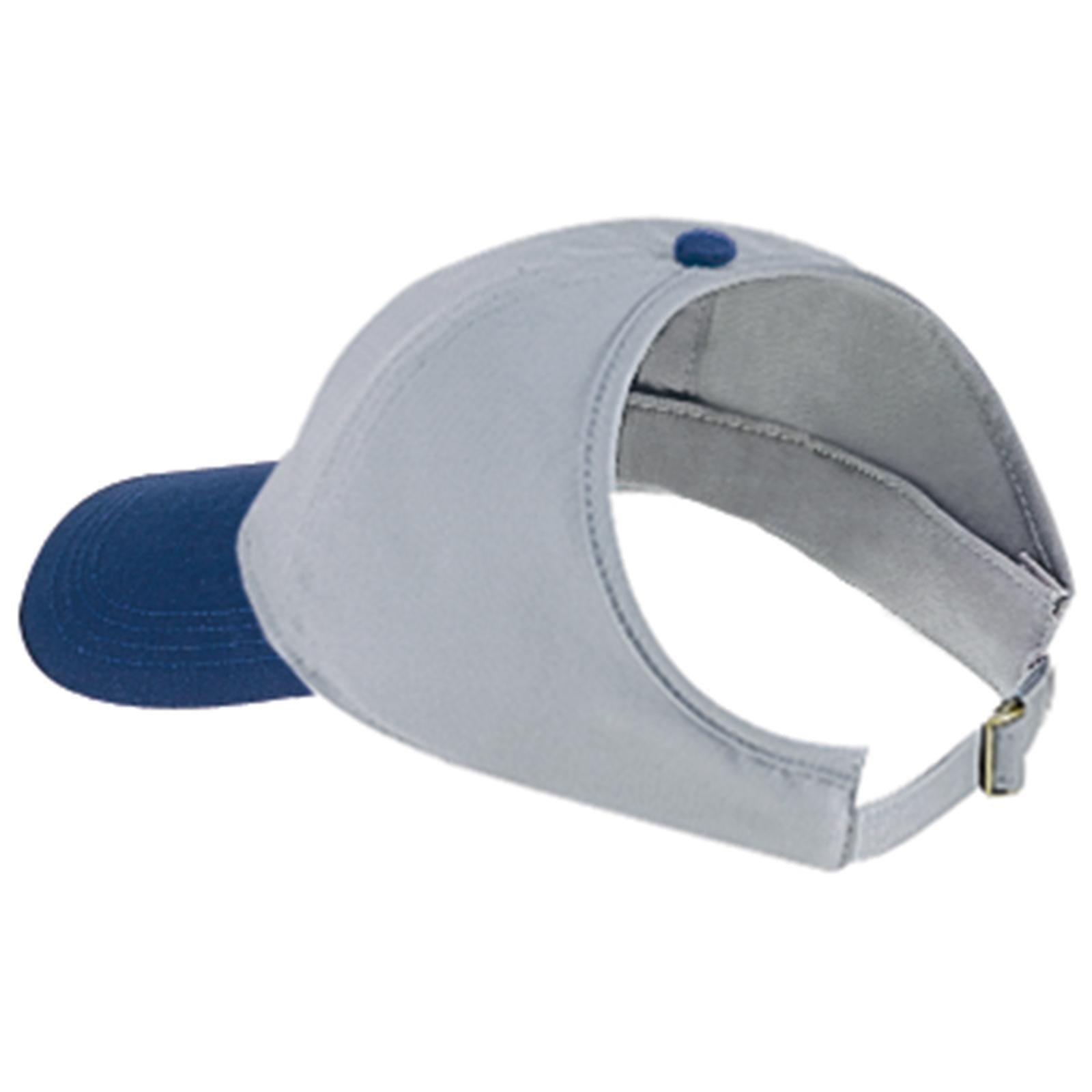 Right View of 0414 - Nvy/Gry OTTO CAP 4 Panel Ponytail Cap