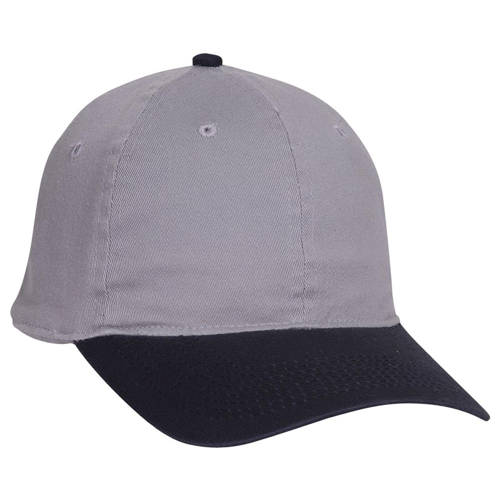 Front View of 0414 - Nvy/Gry OTTO CAP "OTTO FLEX" Fitted 6 Panel Low Profile Dad Hat