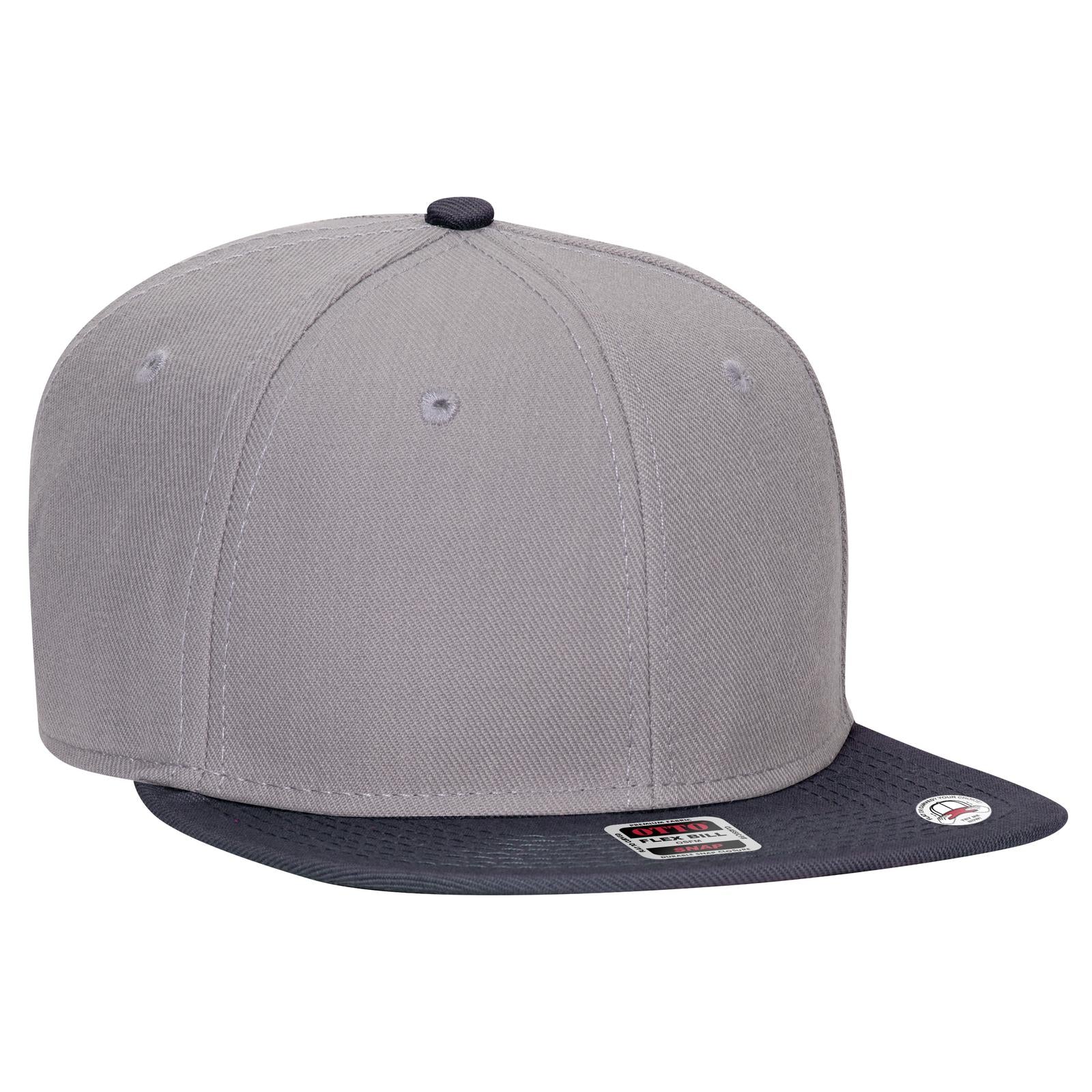 Right View of 041414 - Nvy/Gry/Gry OTTO CAP "OTTO SNAP" 6 Panel Pro Style Snapback Hat