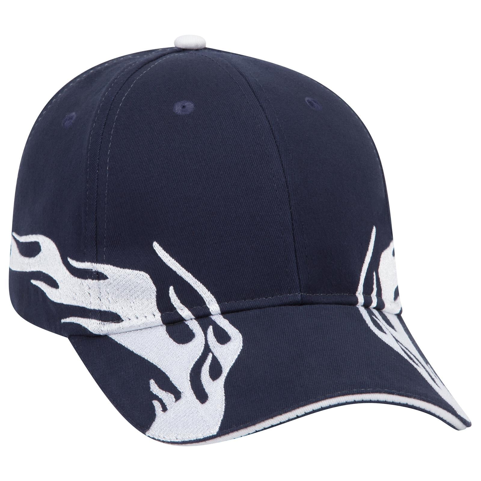 Right View of 041616D - Nvy/Wht/Wht OTTO CAP 6 Panel Low Profile Baseball Cap