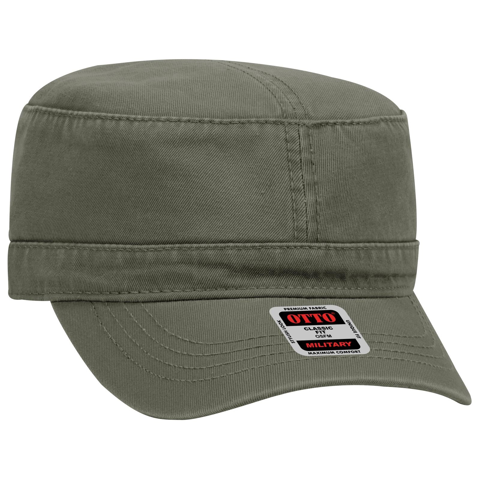 Right View of 046 - Dk. Ol. Green OTTO CAP Military Hat