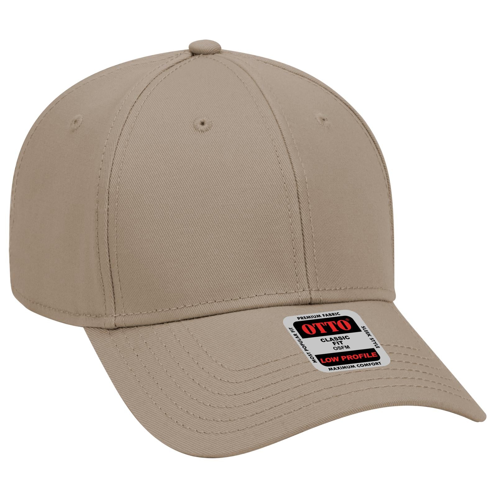 Right View of 053 - Dk. Khaki OTTO CAP 6 Panel Low Profile Baseball Cap