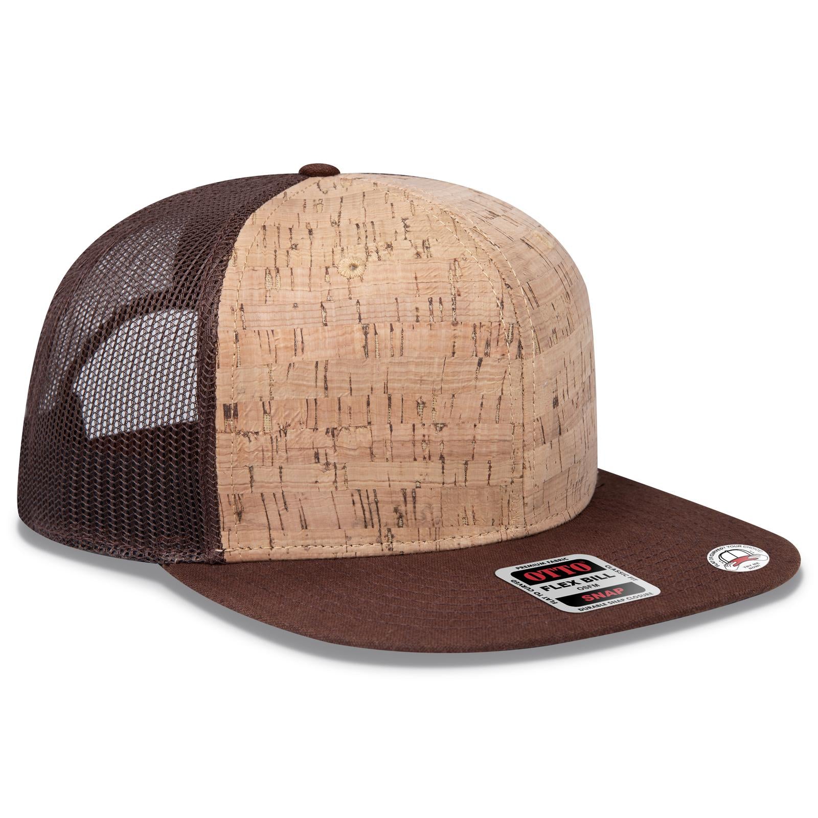 Right View of 0711207 - Brn/Crk/Brn OTTO CAP "OTTO SNAP" 6 Panel Pro Style Mesh Back Trucker Snapback Hat