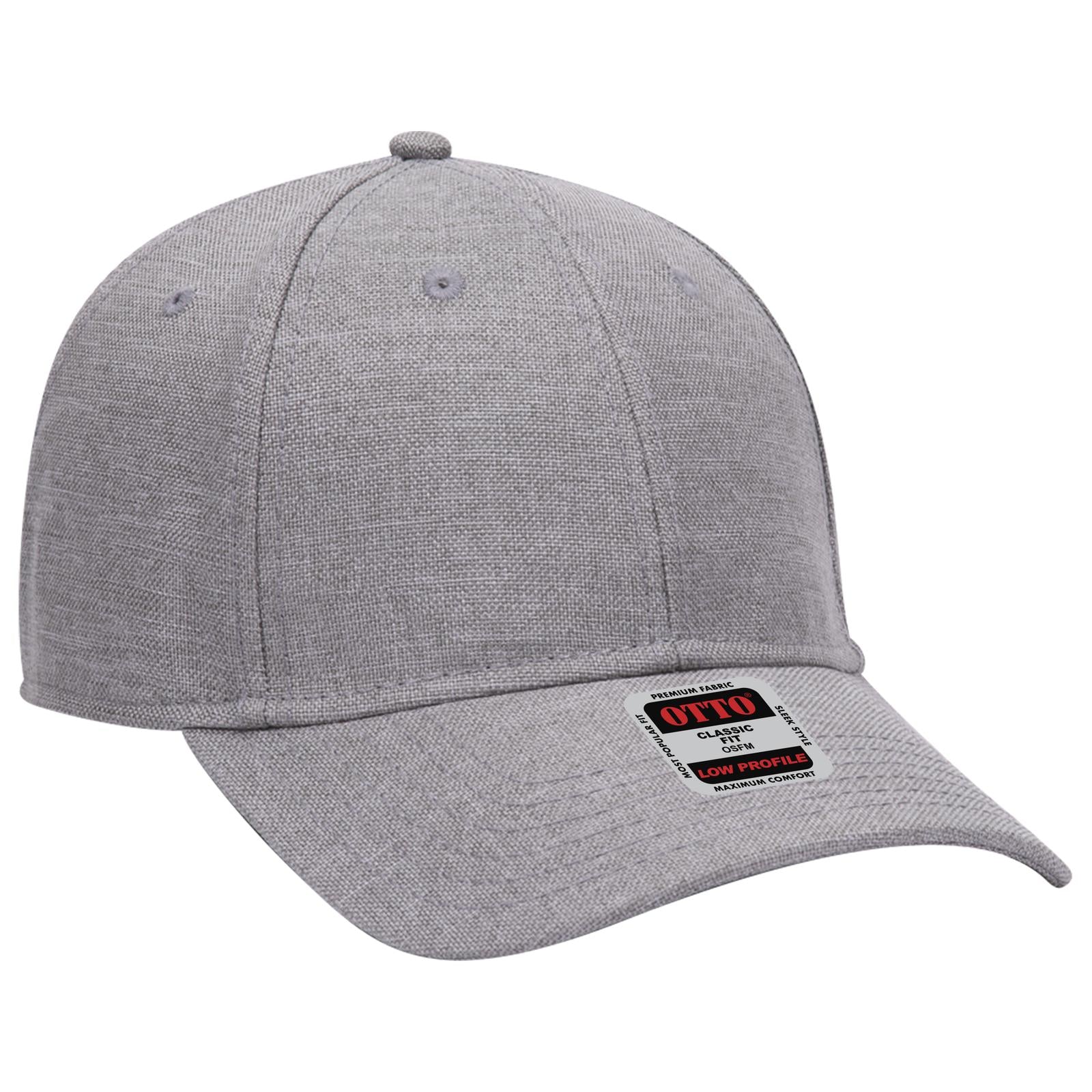 Right View of 074 - Heath. Gray OTTO CAP 6 Panel Low Profile Baseball Cap