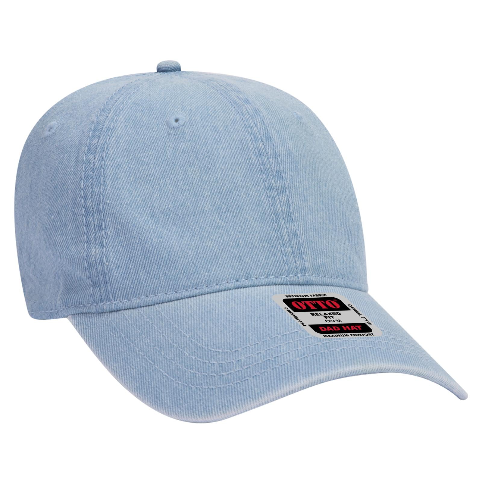 Right View of 075 - Lt. Blue OTTO CAP 6 Panel Low Profile Dad Hat