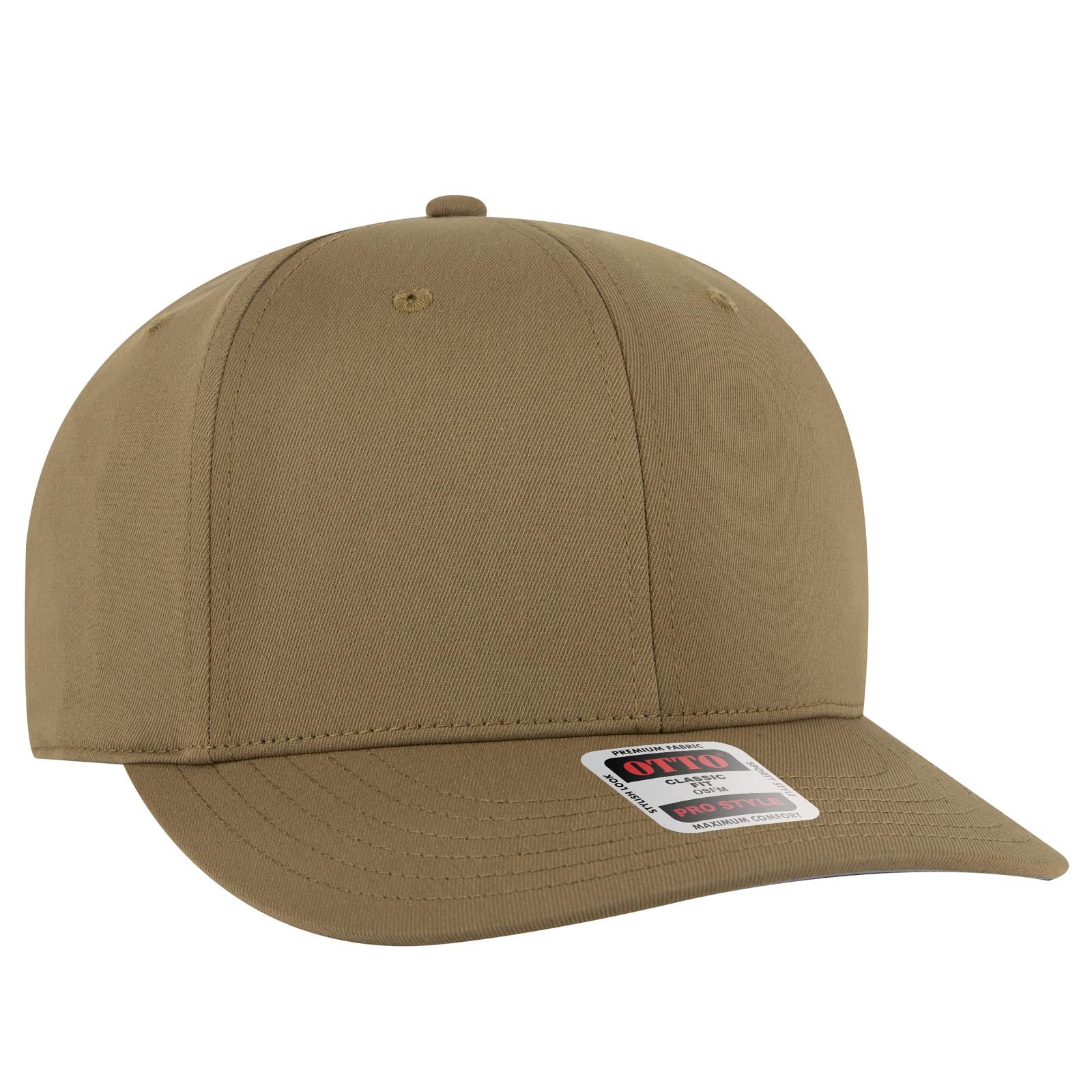 Right View of 084 - Coyote Brown OTTO CAP 6 Panel Pro Style Baseball Cap