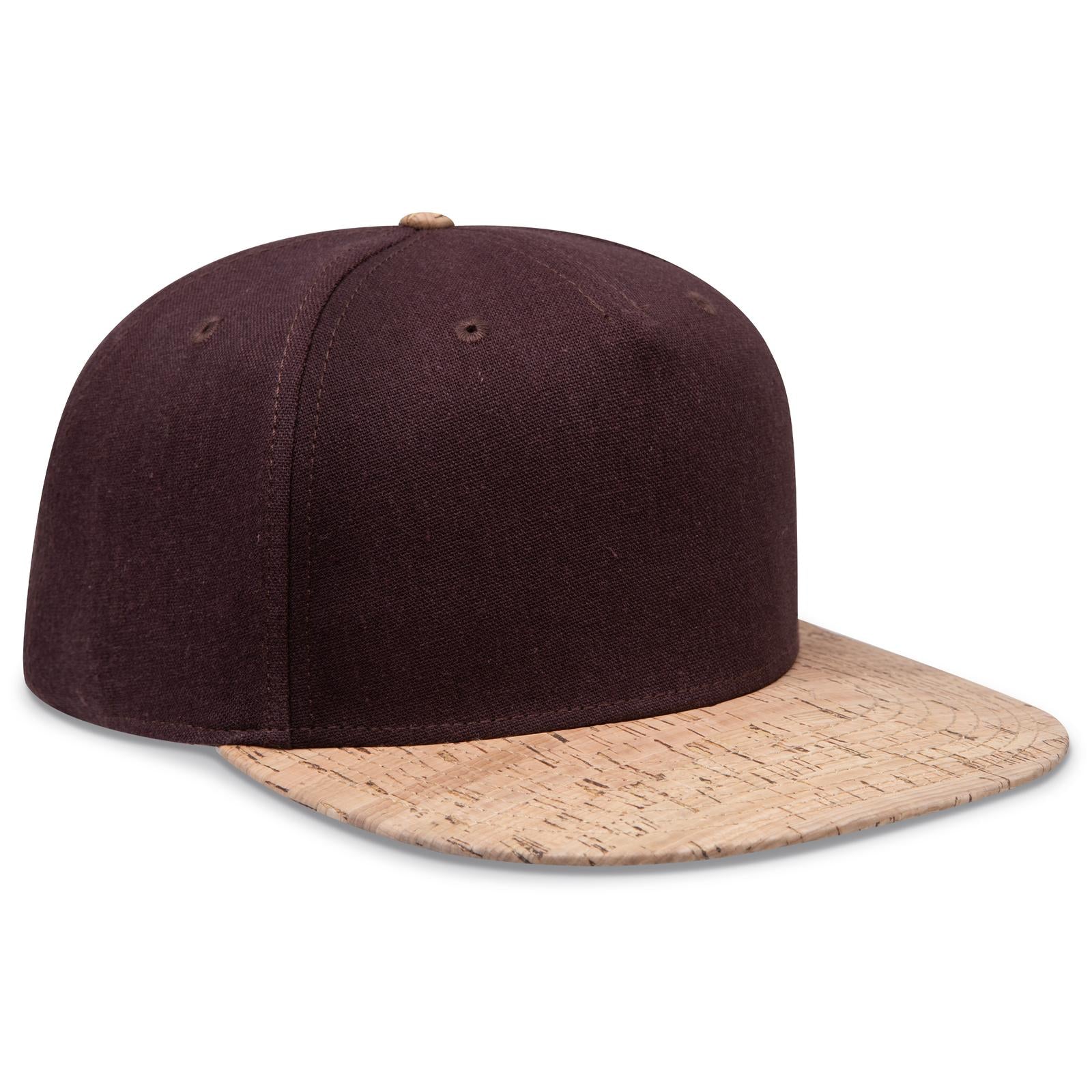 Right View of 11239 - Cork/Dk.Brn OTTO CAP "OTTO SNAP" 5 Panel Pro Style Snapback Hat