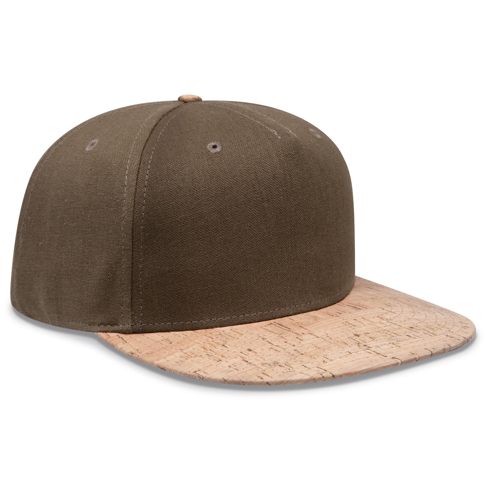 Right View of 11283 - Cork/Ml Grn OTTO CAP "OTTO SNAP" 5 Panel Pro Style Snapback Hat