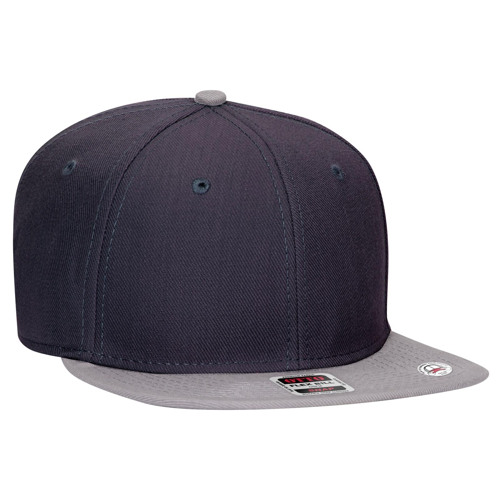 Right View of 140404 - Gry/Nvy/Nvy OTTO CAP "OTTO SNAP" 6 Panel Pro Style Snapback Hat
