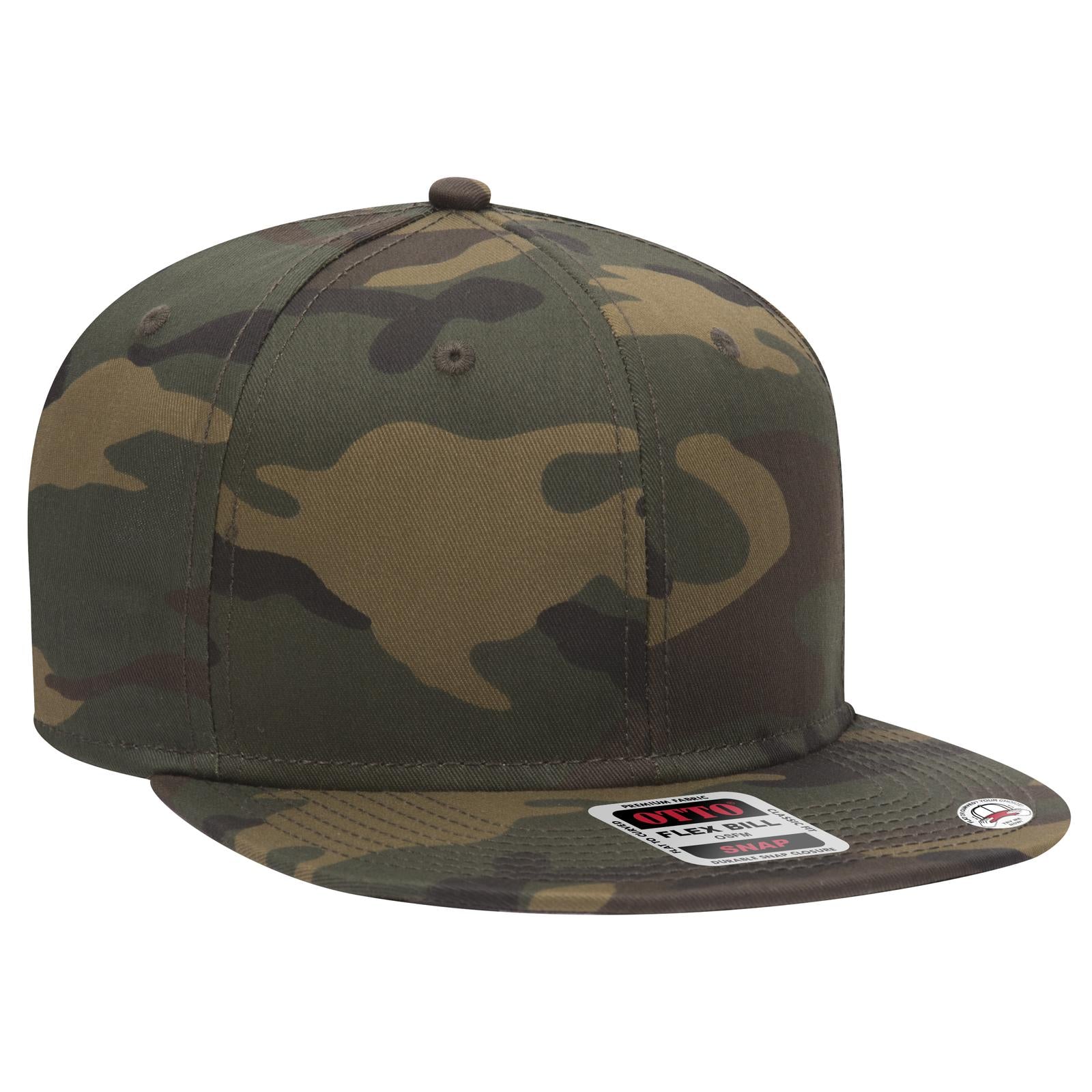 Right View of 1707B - Dk.Grn/Brn OTTO CAP “OTTO SNAP” 6 Panel Pro Style Snapback Hat