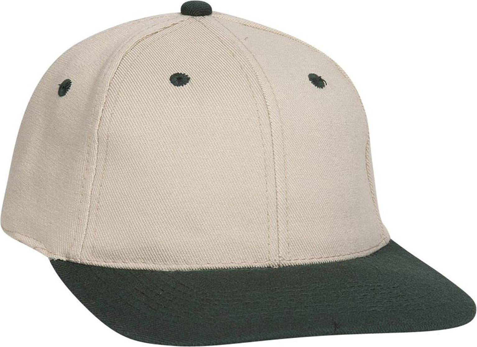 Front View of 1732 - Dk.Grn/Kha OTTO CAP "OTTO FLEX" Fitted 6 Panel Low Profile Baseball Cap