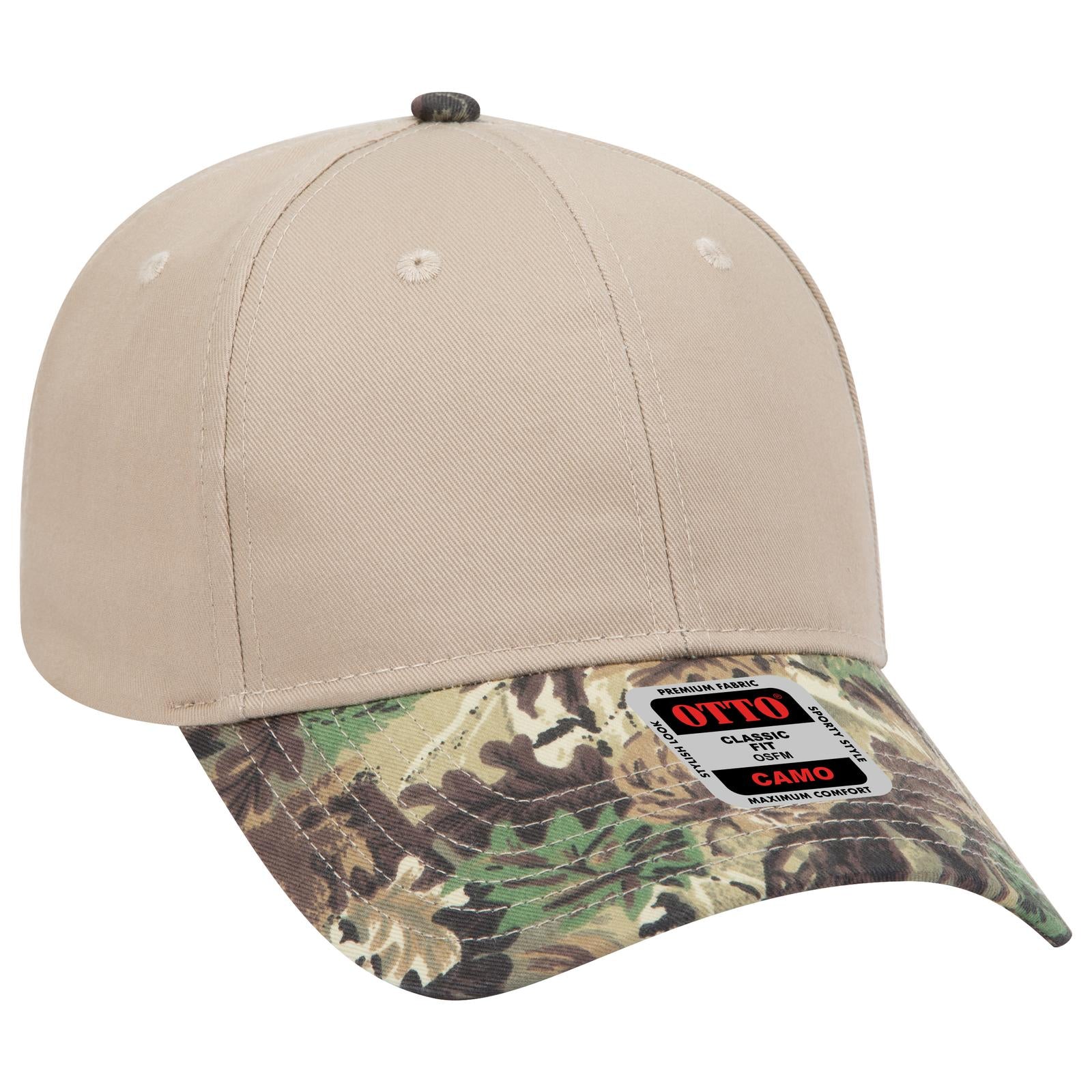 Right View of 18070532 - Lt.Lod/Brn/Kly/Kha OTTO CAP Camouflage 6 Panel Low Profile Baseball Cap
