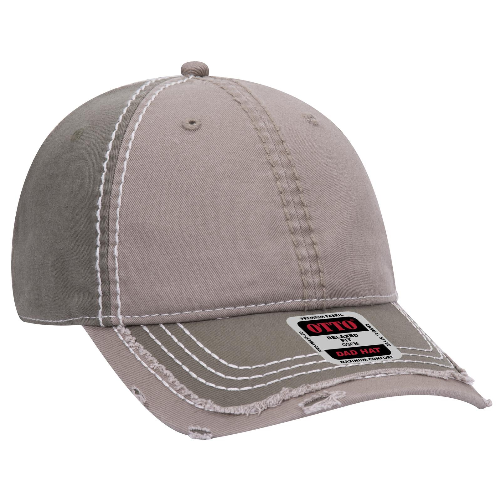 Right View of 215321 - Ol.Grn/Dk.Kha/Ol.Grn OTTO CAP 6 Panel Low Profile Dad Hat