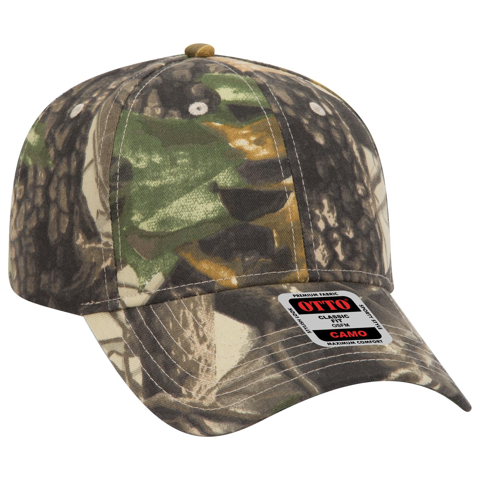 Right View of 320317 - Kha/Blk/Dk.Grn OTTO CAP Camouflage 6 Panel Low Profile Baseball Cap