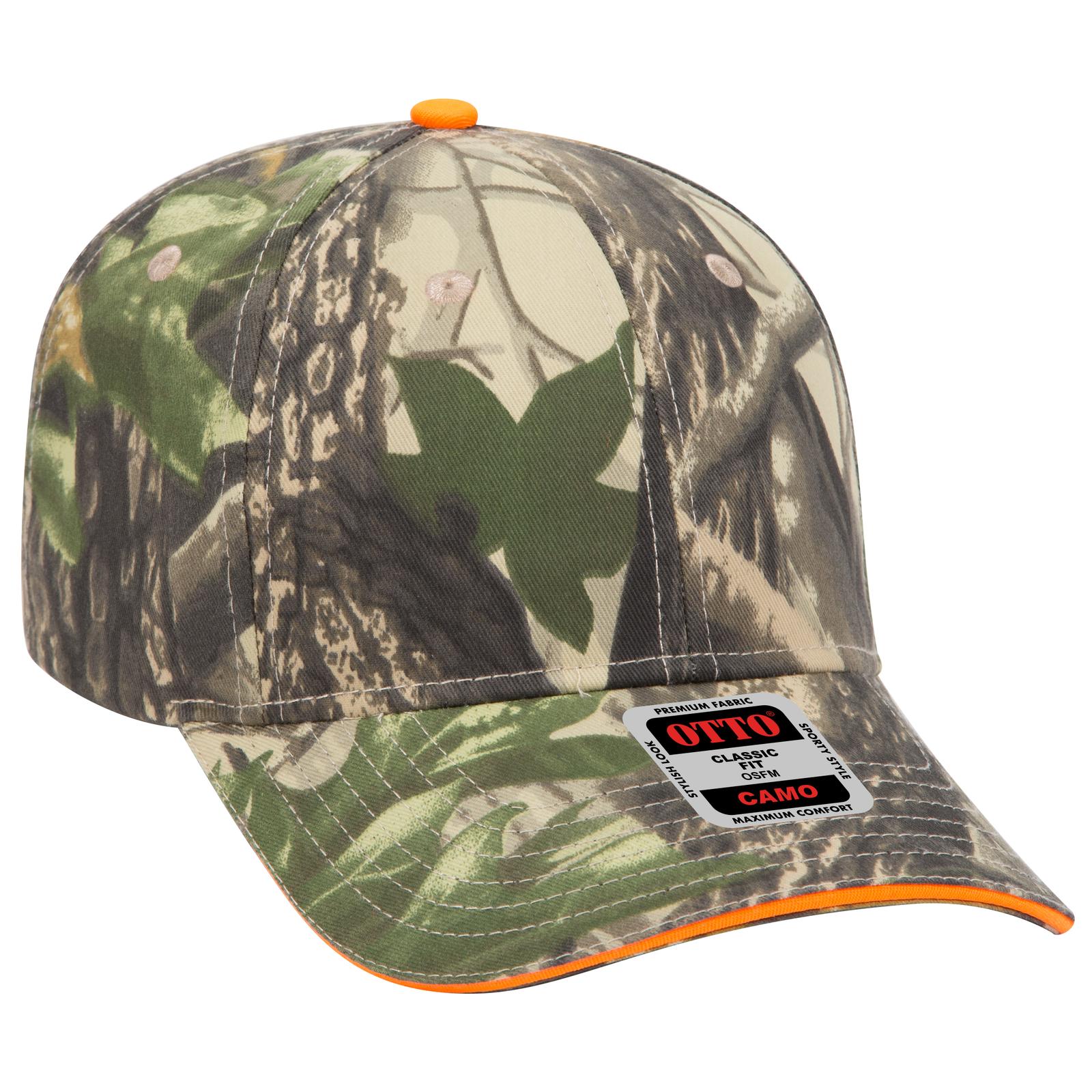 Right View of 320317 - Kha/Blk/Dk.Grn OTTO CAP Camouflage 6 Panel Low Profile Baseball Cap