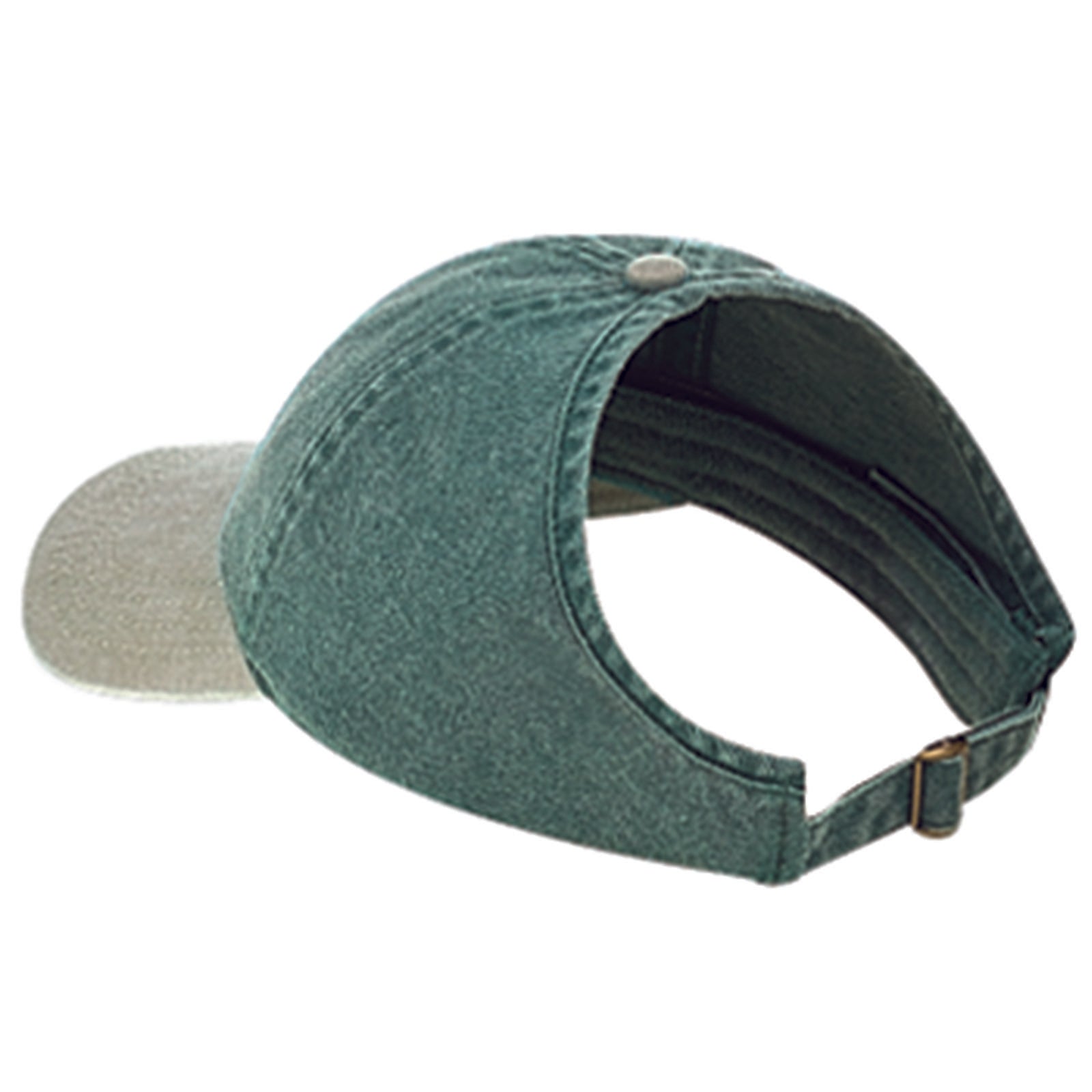 Right View of 3217 - Kha/Dk.Grn OTTO CAP 4 Panel Ponytail Cap