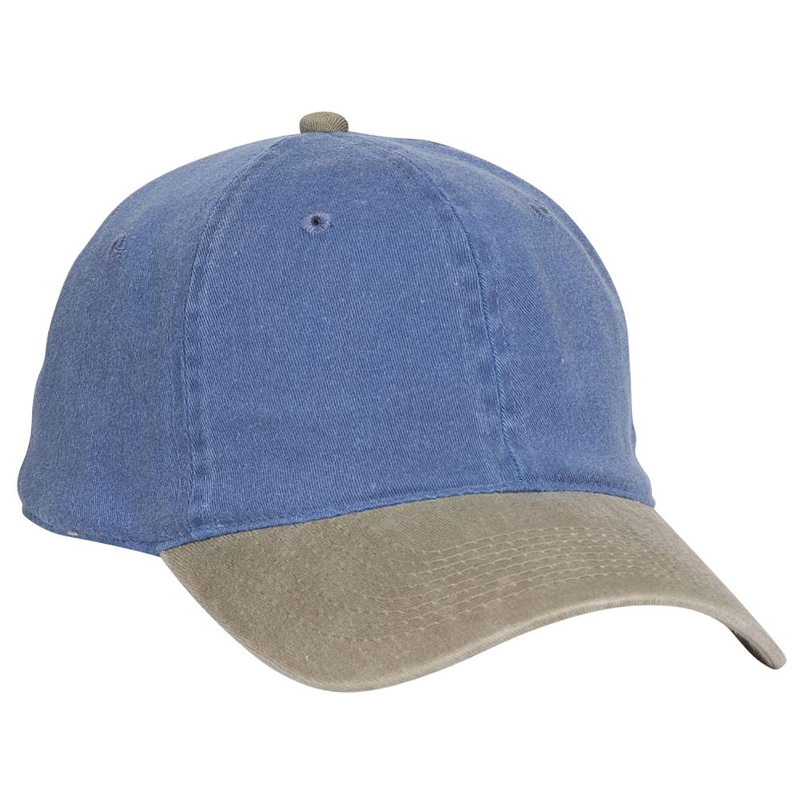 Front View of 3230 - Kha/Sk.Blu OTTO CAP "OTTO FLEX" Fitted 6 Panel Low Profile Dad Hat