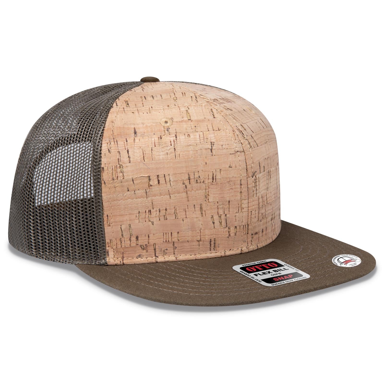 Right View of 8311283 - Ml Grn/Crk/Ml Grn OTTO CAP "OTTO SNAP" 6 Panel Pro Style Mesh Back Trucker Snapback Hat