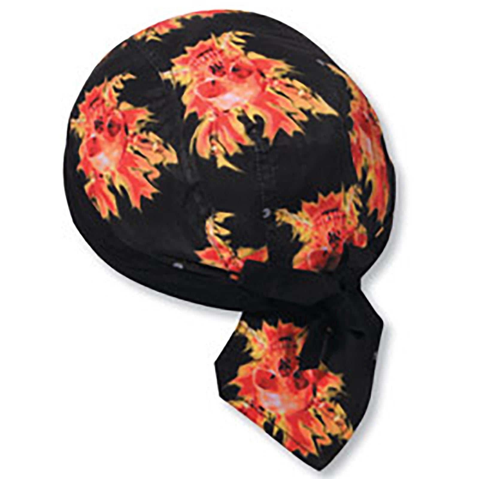 Right View of DP1303 - Design 013/Black OTTO CAP Biker Head Wrap