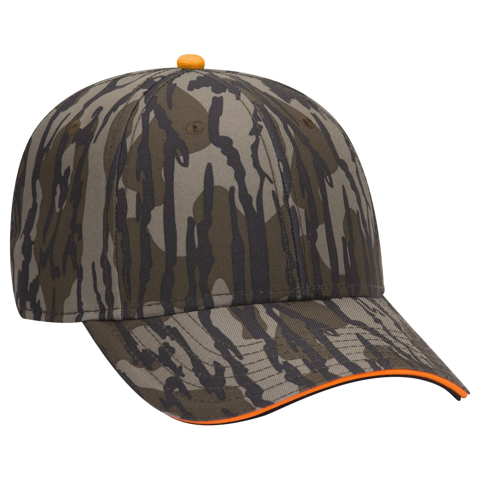 Right View of MO11 - Bottomland OTTO CAP Mossy Oak Camouflage Sandwich Visor 6 Panel Low Profile Baseball Cap