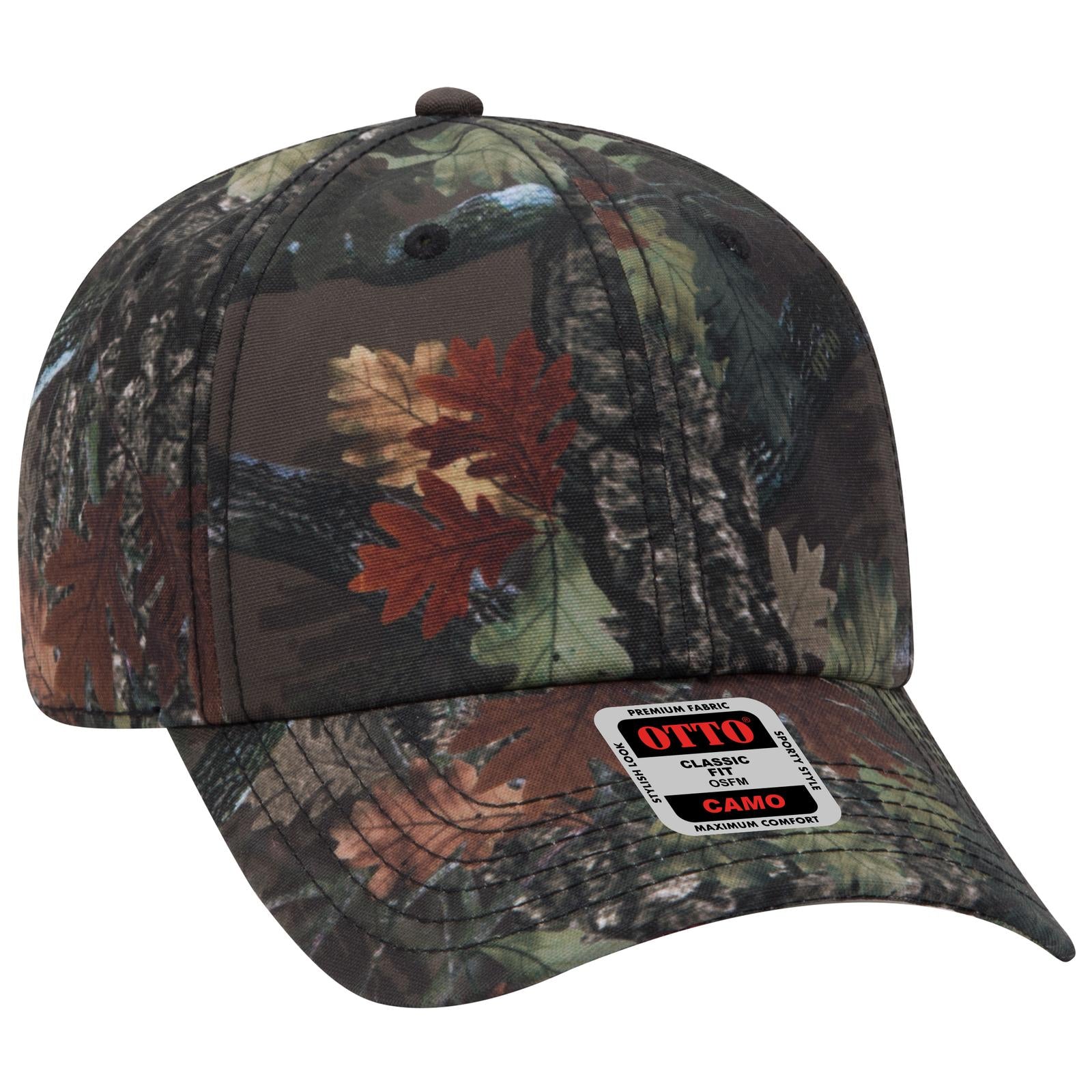 Right View of NP39 - Nature Pattern/D. Brn OTTO CAP Camouflage 6 Panel Low Profile Baseball Cap