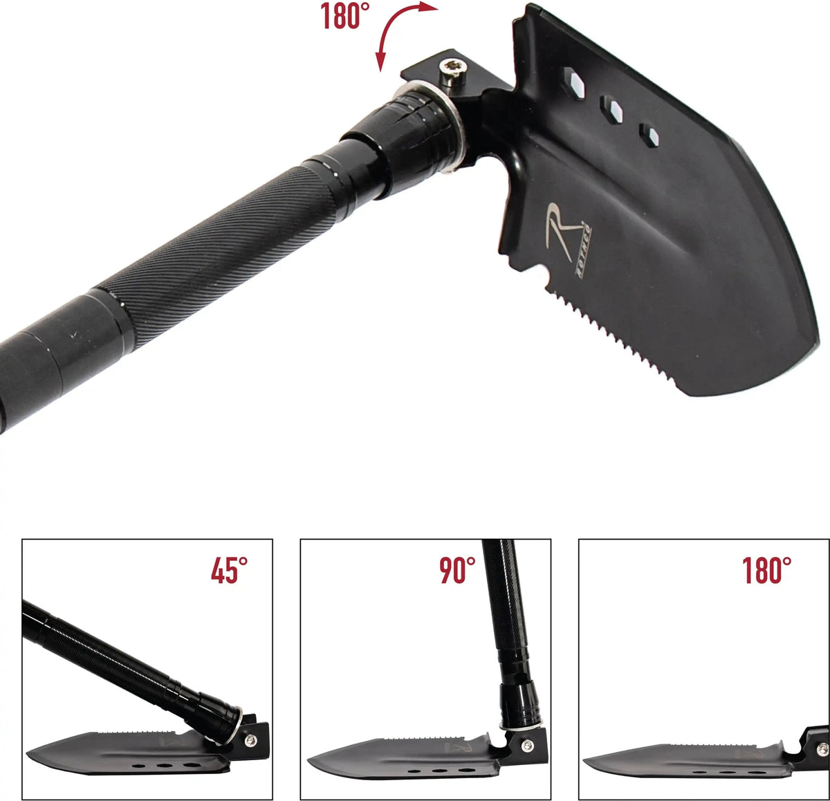 Rothco 8 in 1 Multi Tool Survival Shovel / Portable Camping Entrenching Stainless Steel