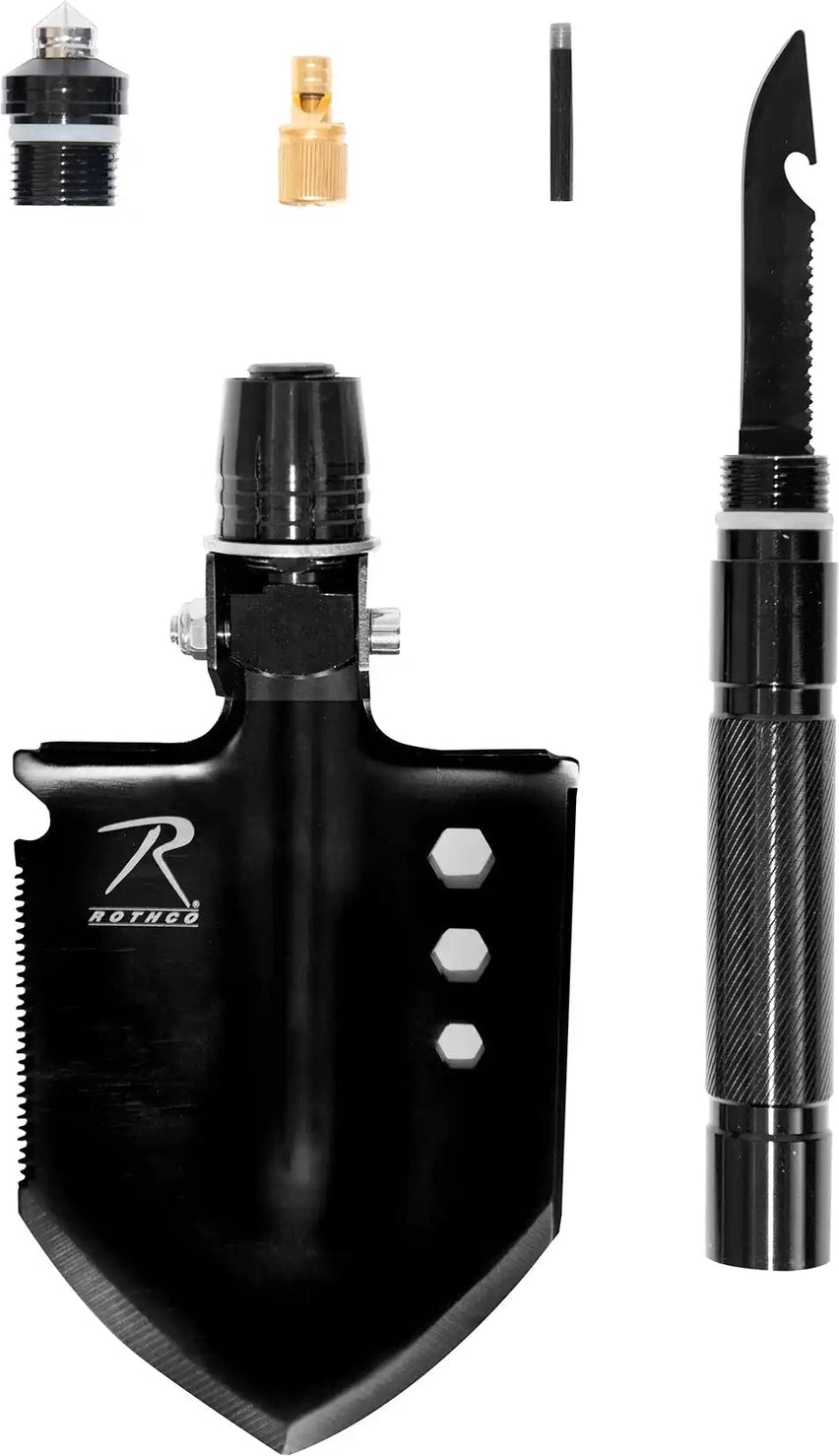 Rothco 8 in 1 Multi Tool Survival Shovel / Portable Camping Entrenching Stainless Steel