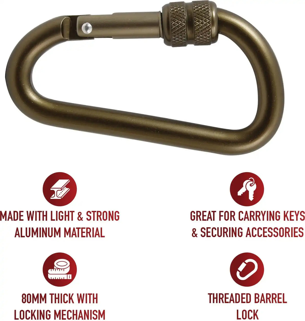 Rothco 80mm Locking Carabiner