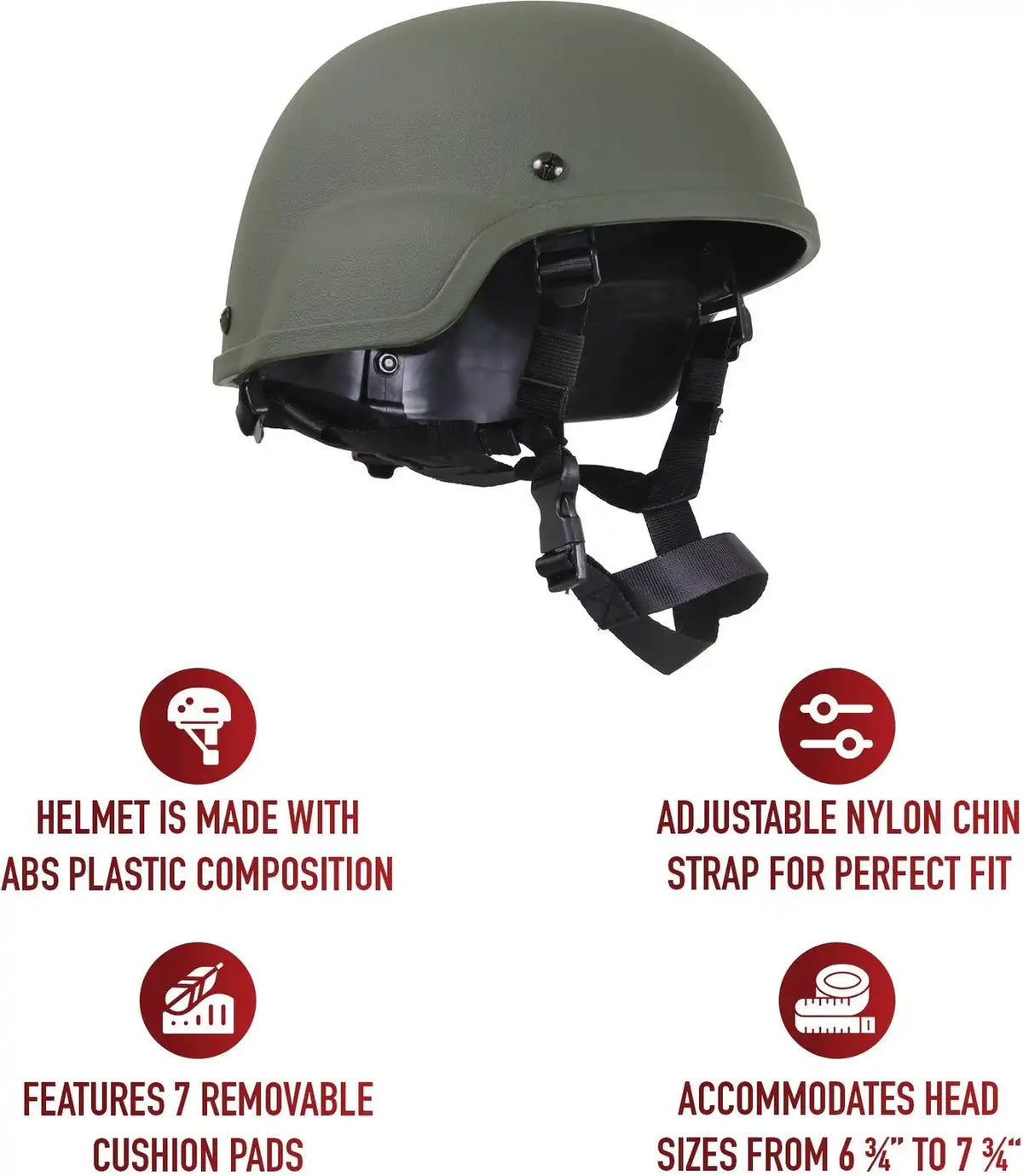 Rothco Abs Mich-2000 Replica Tactical Helmet