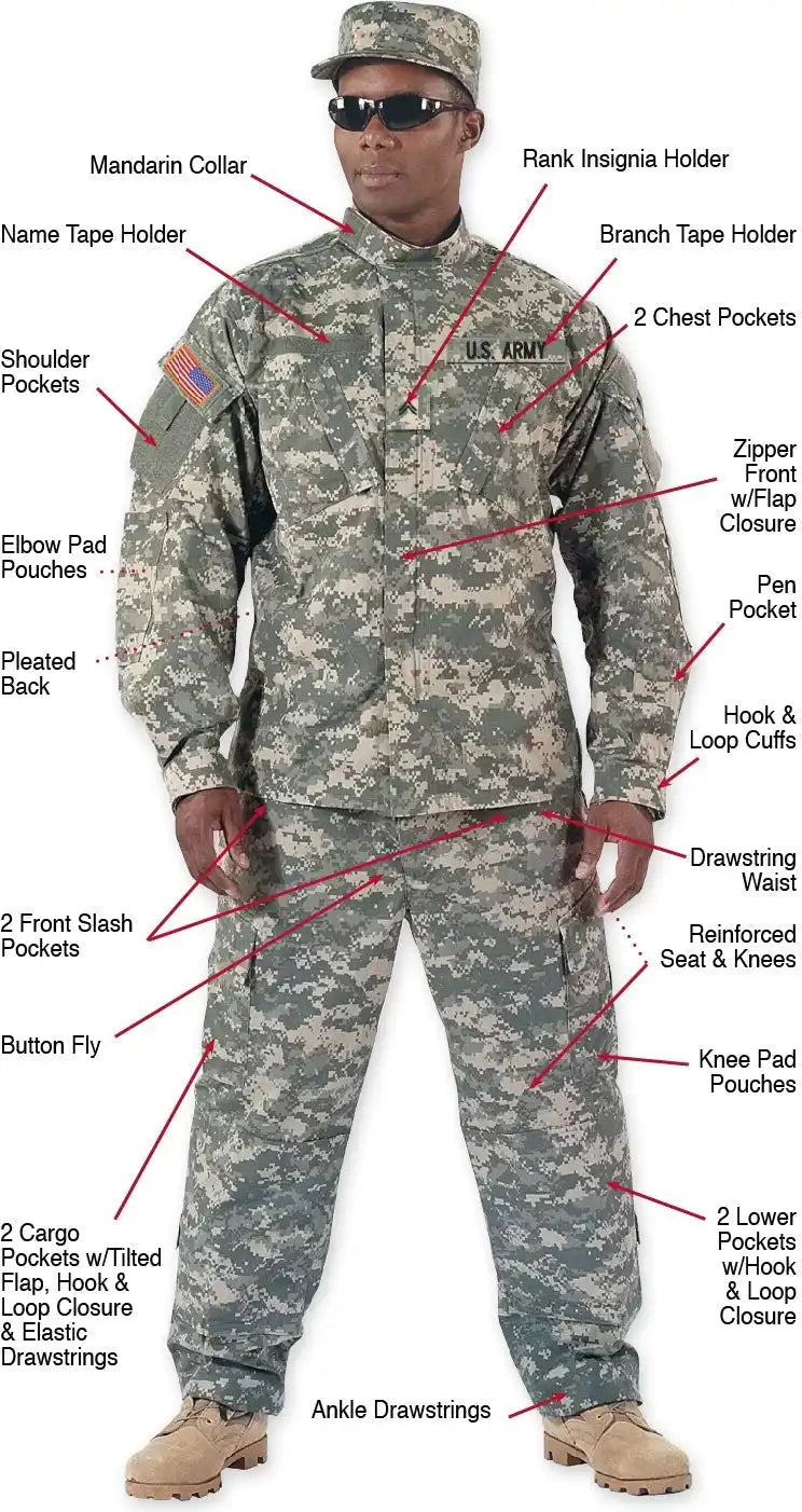 Rothco Acu Digital Camo Combat Uniform Shirt