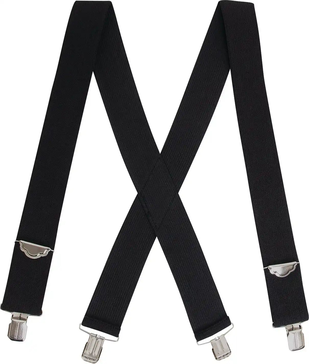 Rothco Adjustable Elastic x Back Pant Suspenders Black / one Size