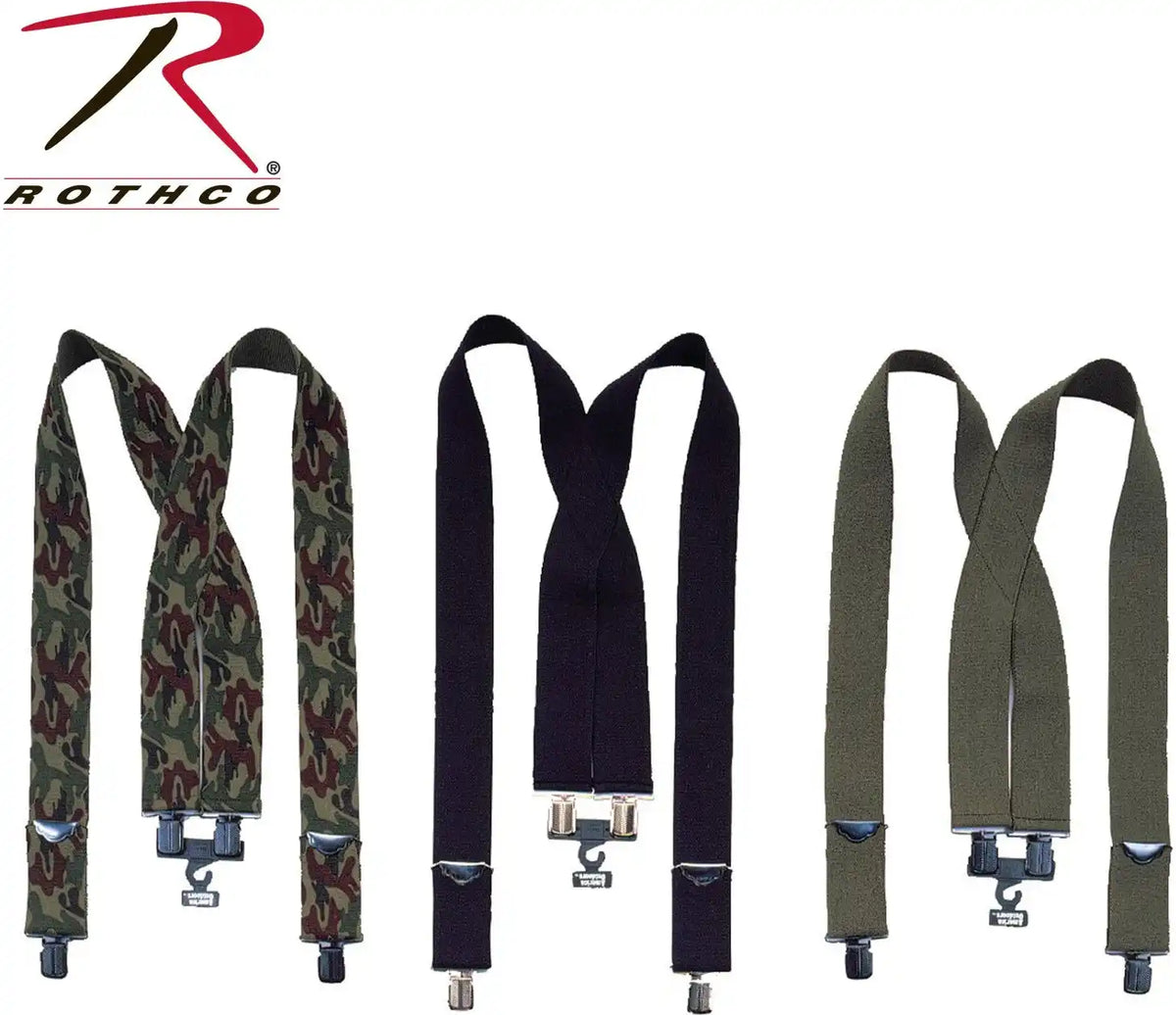 Rothco Adjustable Elastic x Back Pant Suspenders