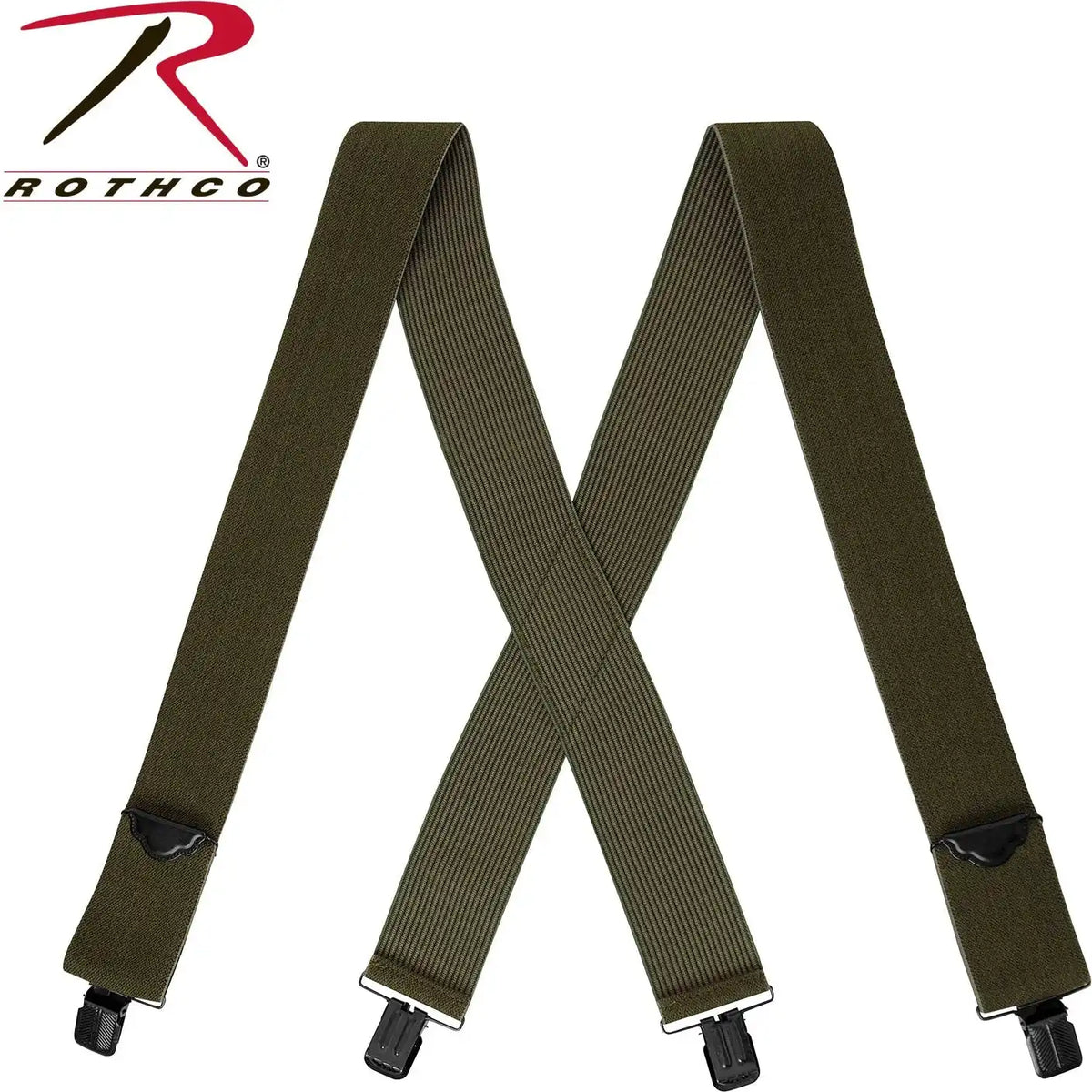 Rothco Adjustable Elastic x Back Pant Suspenders