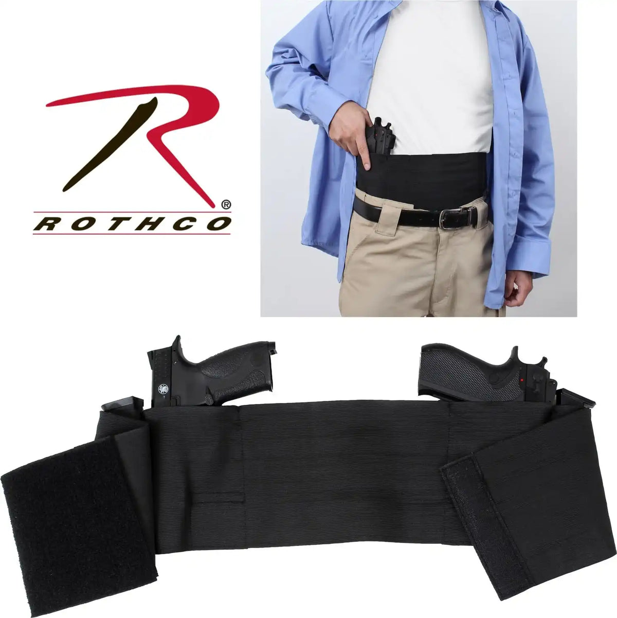 Rothco Ambidextrous Concealed Elastic Belly Band Holster