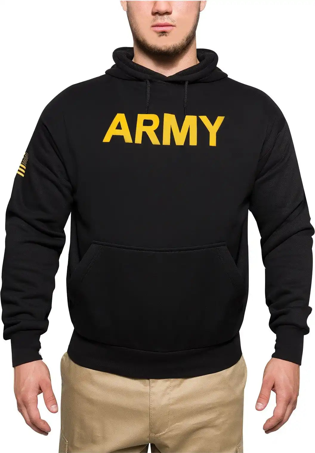 Rothco Army Printed Pullover Hoodie - Black
