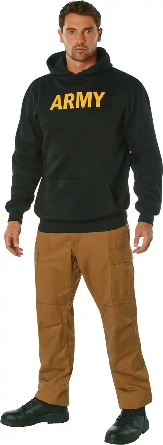 Rothco Army Printed Pullover Hoodie - Black