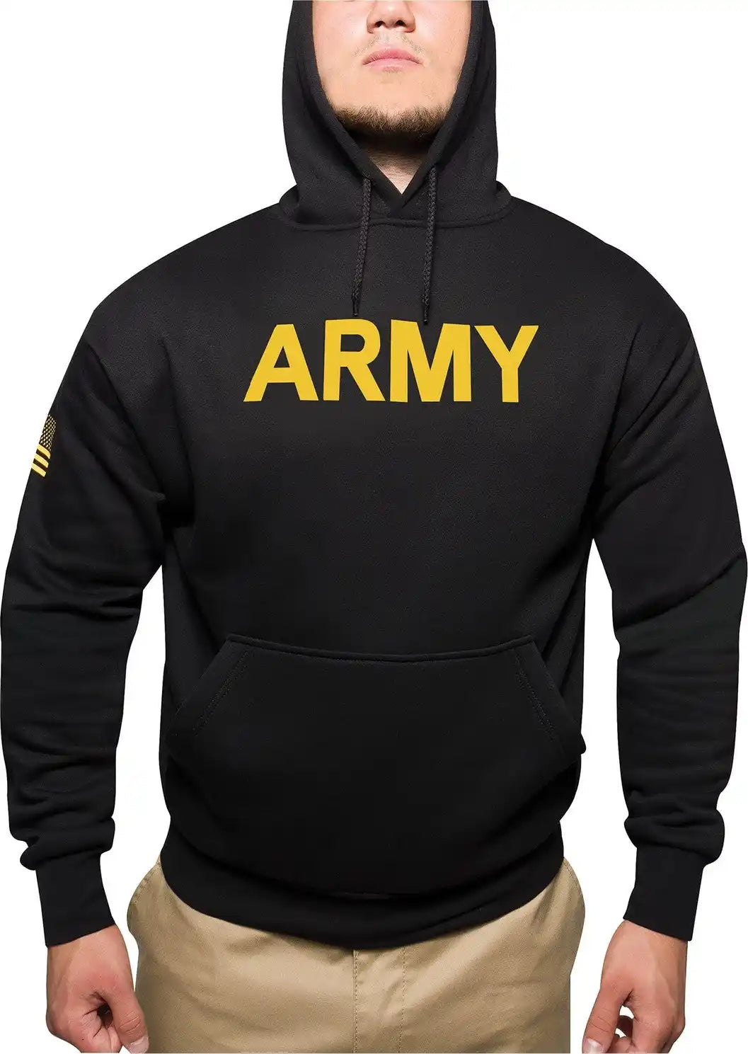 Rothco Army Printed Pullover Hoodie - Black