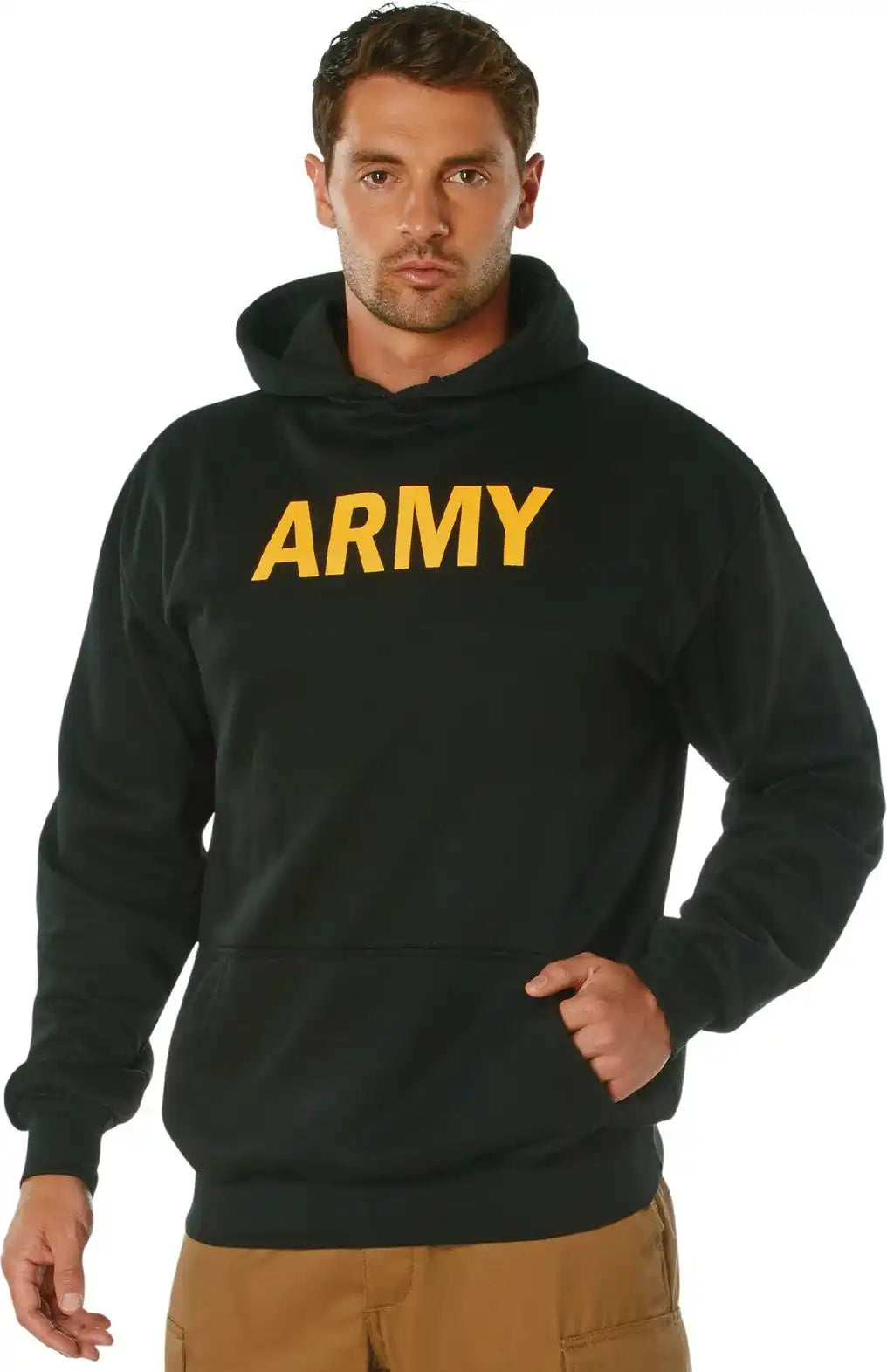 Rothco Army Printed Pullover Hoodie - Black