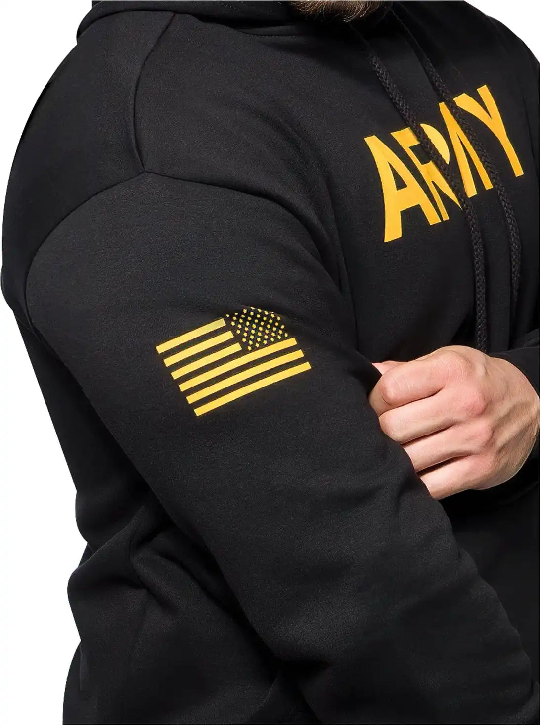 Rothco Army Printed Pullover Hoodie - Black