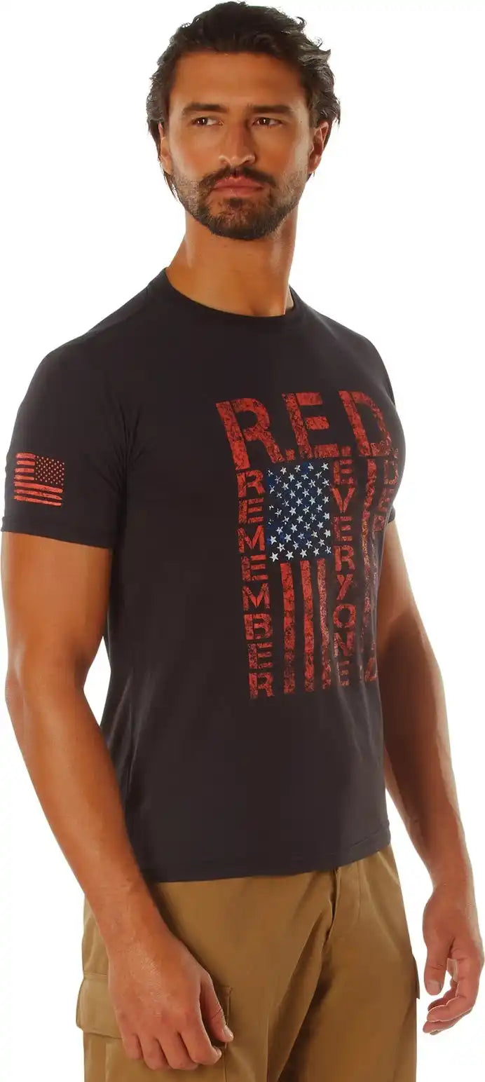 Rothco Athletic Fit R.e.d. (remember Everyone Deployed) T-shirt - Black / s