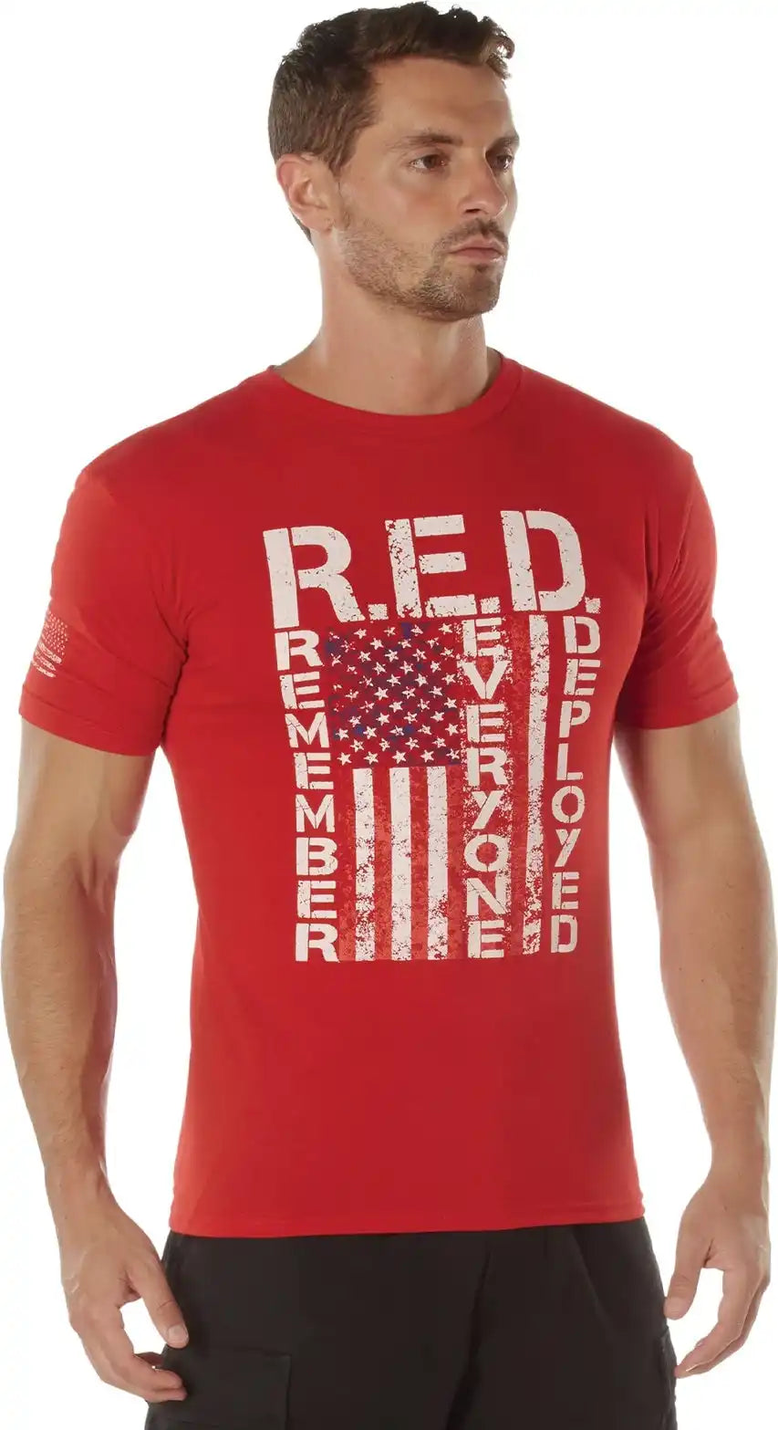 Rothco Athletic Fit R.e.d. (remember Everyone Deployed) T-shirt - Red / s