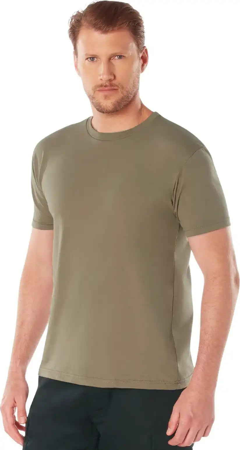 Rothco Athletic Fit Solid Color T-shirt - Ar 670-1 Coyote Brown / m