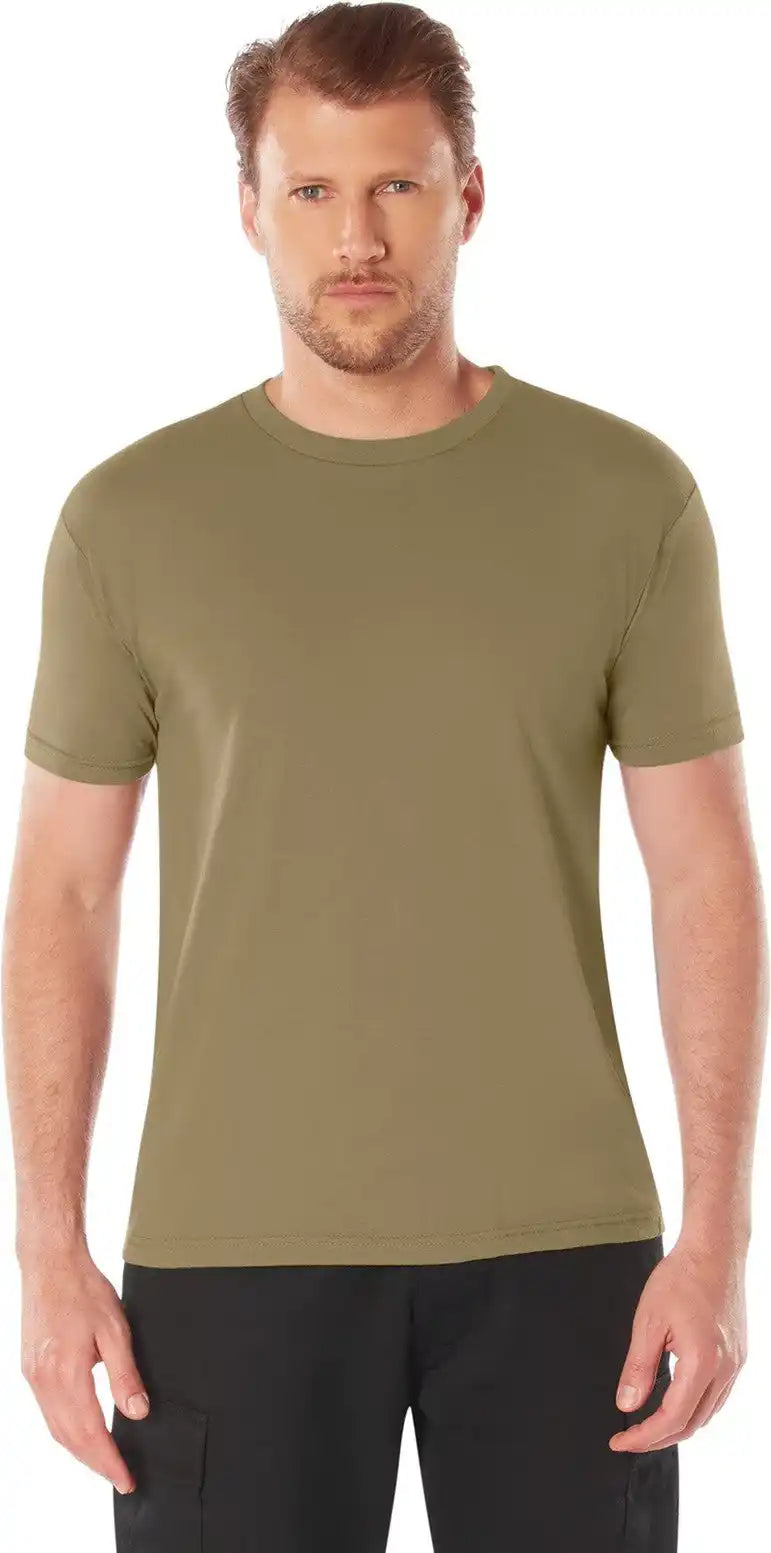 Rothco Athletic Fit Solid Color T-shirt - Brown / s