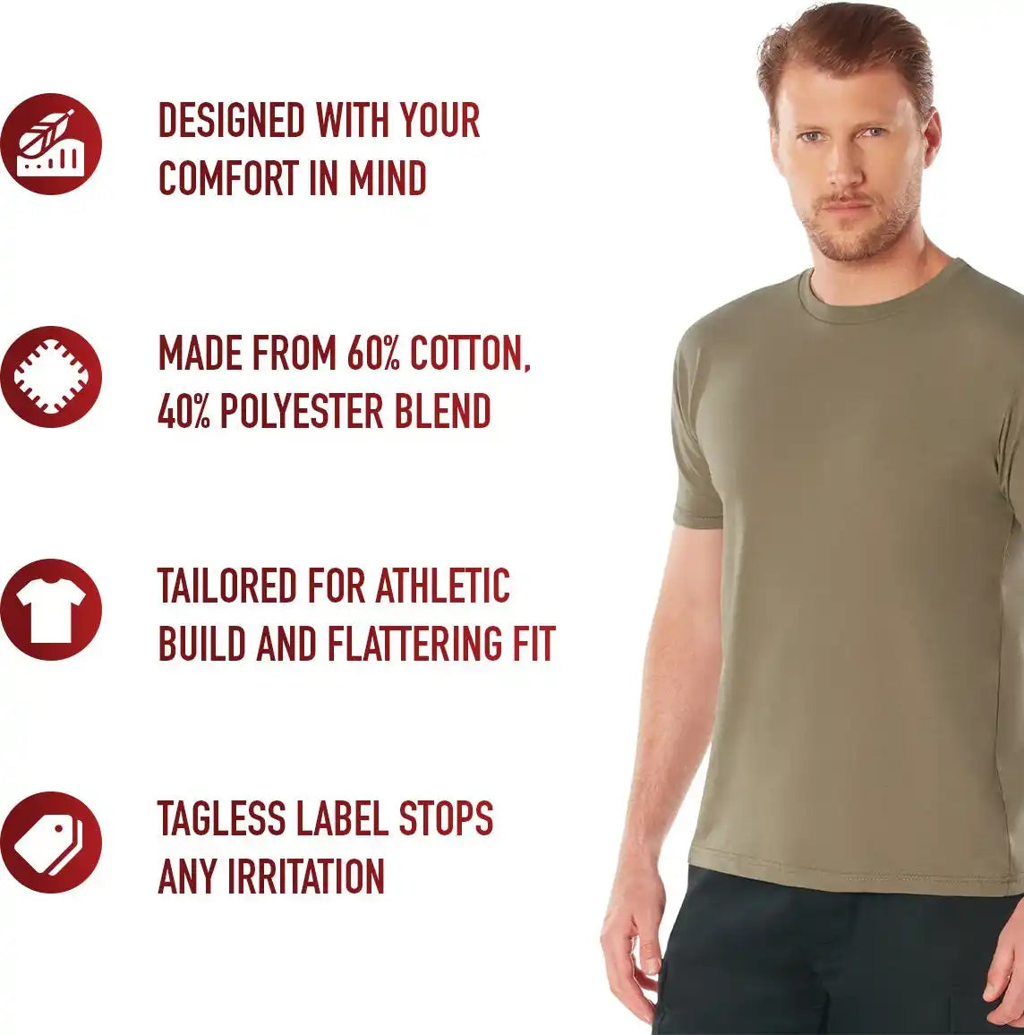 Rothco Athletic Fit Solid Color T-shirt