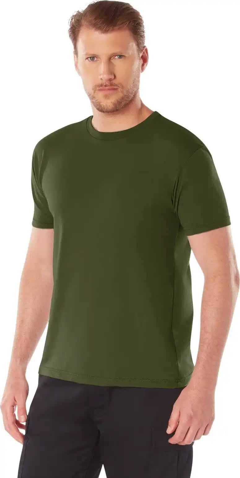 Rothco Athletic Fit Solid Color T-shirt - Olive Drab / s