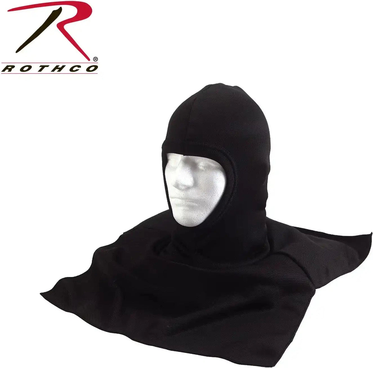 Rothco Black Polyester Balaclava with Dickie